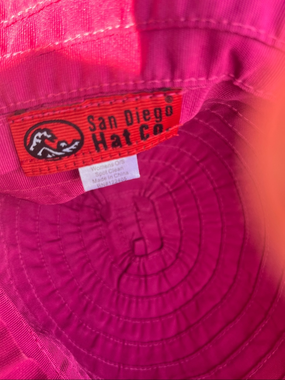 San Diego Hat Company pink wide brim sun hat - Picture 3 of 4